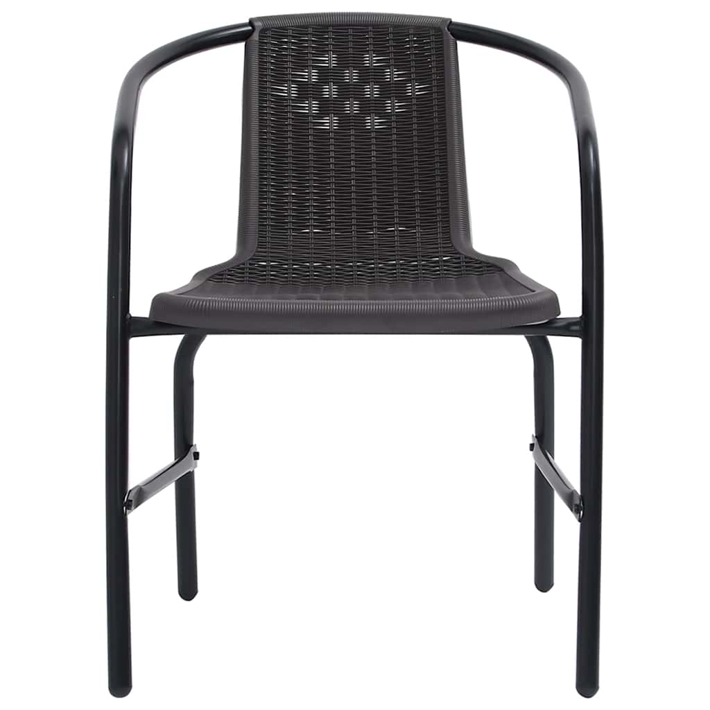 vidaXL Gartenstühle 8 Stk. Rattan-Optik Kunststoff und Stahl 110 kg