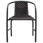vidaXL Gartenstühle 8 Stk. Rattan-Optik Kunststoff und Stahl 110 kg