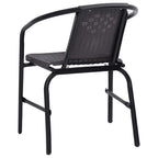 vidaXL Gartenstühle 8 Stk. Rattan-Optik Kunststoff und Stahl 110 kg