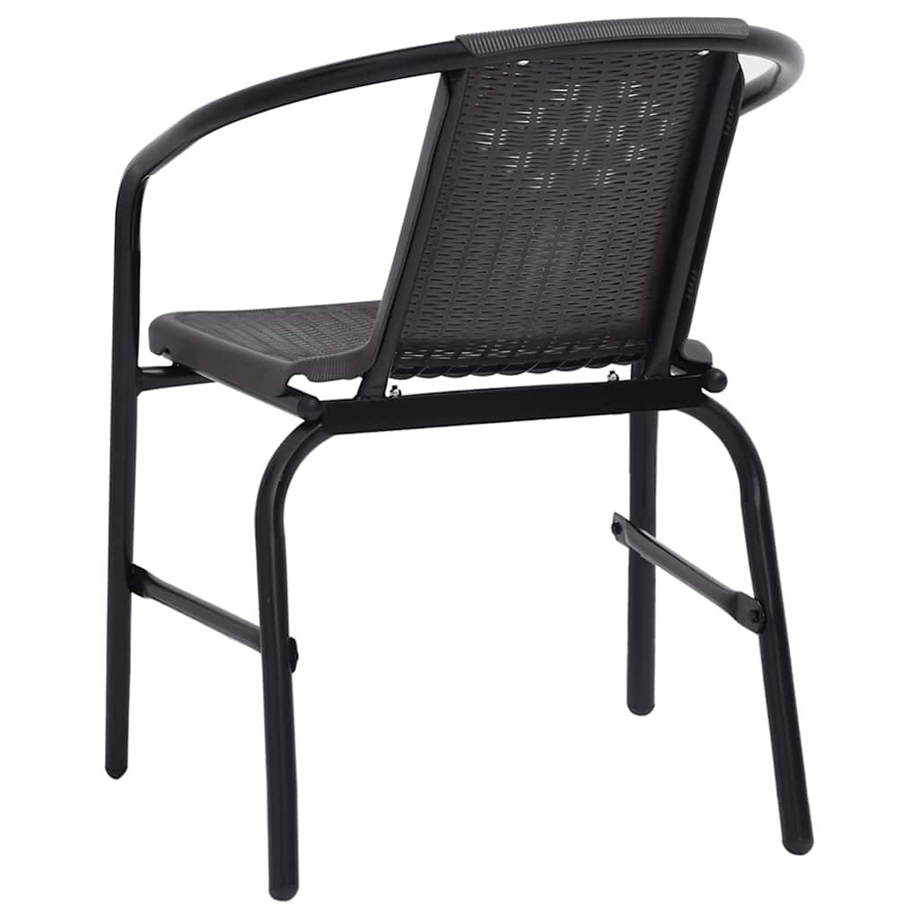 vidaXL Gartenstühle 8 Stk. Rattan-Optik Kunststoff und Stahl 110 kg