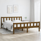 vidaXL Massivholzbett Honigbraun 120x200 cm