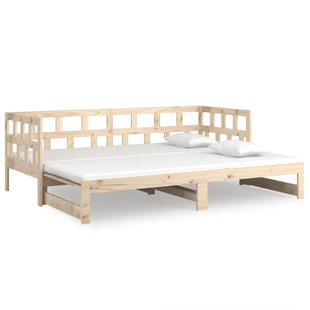 vidaXL Tagesbett Ausziehbar Massivholz Kiefer 2x(90x200) cm