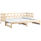 vidaXL Tagesbett Ausziehbar Massivholz Kiefer 2x(90x200) cm