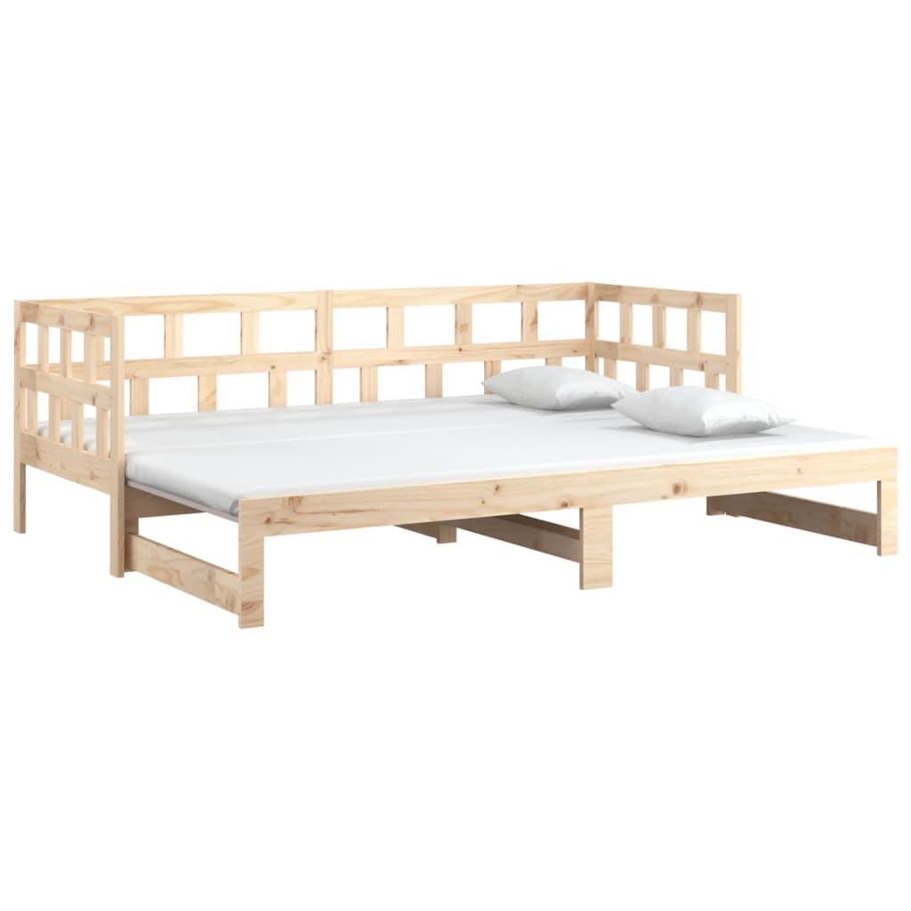 vidaXL Tagesbett Ausziehbar Massivholz Kiefer 2x(90x200) cm