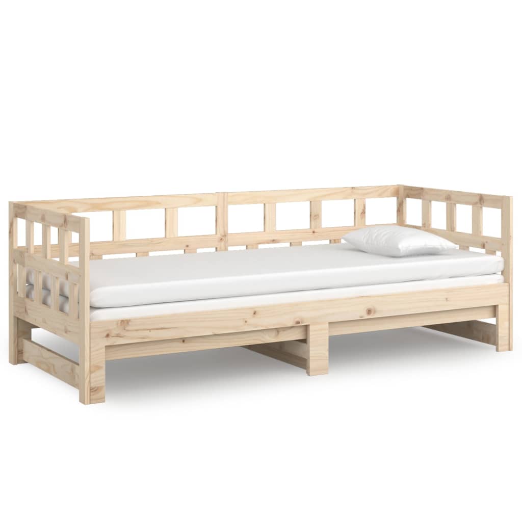 vidaXL Tagesbett Ausziehbar Massivholz Kiefer 2x(90x200) cm