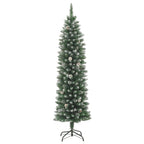 vidaXL Künstlicher Weihnachtsbaum mit Ständer Schlank 120 cm PVC