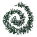 vidaXL Weihnachtsgirlande mit LED-Lichtern Grün 2,7 m PVC