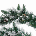 vidaXL Weihnachtsgirlande mit LED-Lichtern Grün 2,7 m PVC