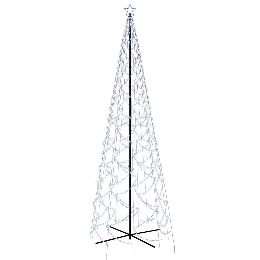 vidaXL LED-Weihnachtsbaum Kegelform Kaltweiß 1400 LEDs 160x500 cm