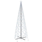 vidaXL LED-Weihnachtsbaum Kegelform Kaltweiß 1400 LEDs 160x500 cm