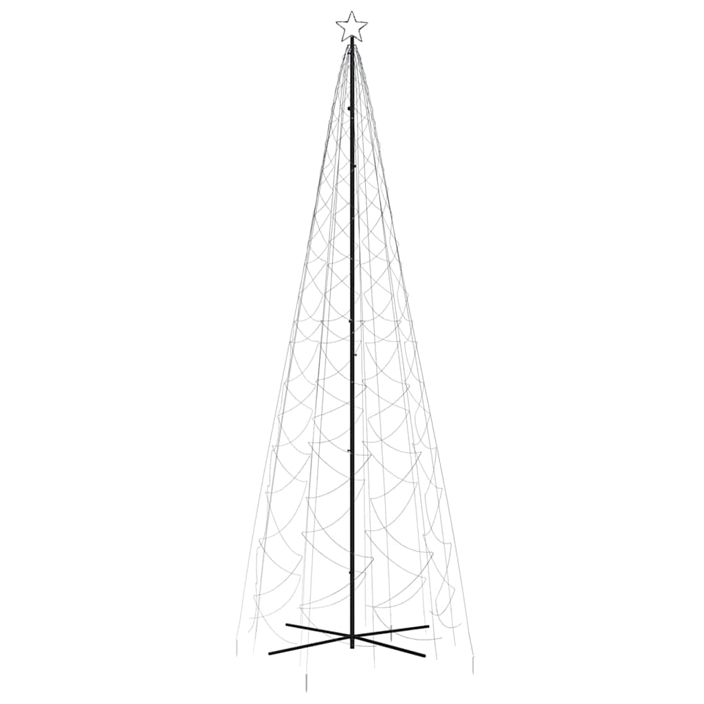 vidaXL LED-Weihnachtsbaum Kegelform Kaltweiß 1400 LEDs 160x500 cm