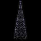 vidaXL LED-Weihnachtsbaum Kegelform Kaltweiß 1400 LEDs 160x500 cm