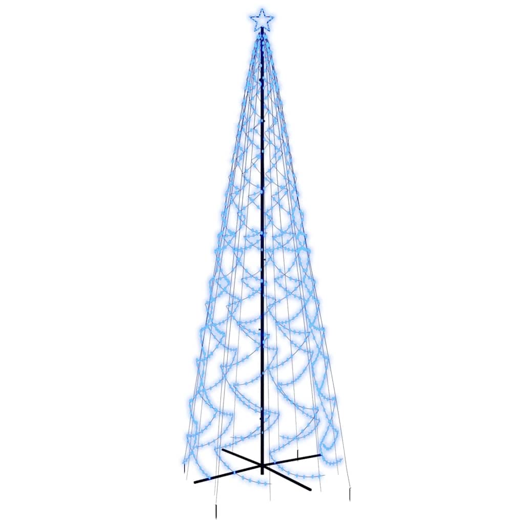 vidaXL LED-Weihnachtsbaum Kegelform Blau 1400 LEDs 160x500 cm