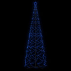 vidaXL LED-Weihnachtsbaum Kegelform Blau 1400 LEDs 160x500 cm