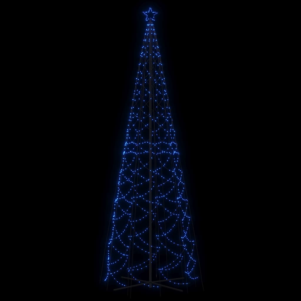 vidaXL LED-Weihnachtsbaum Kegelform Blau 1400 LEDs 160x500 cm