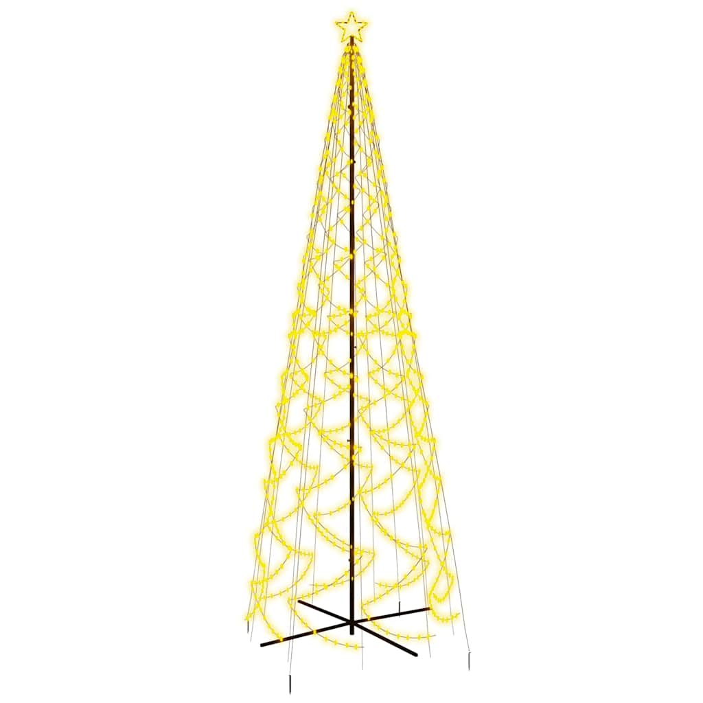 vidaXL LED-Weihnachtsbaum Kegelform Warmweiß 1400 LEDs 160x500 cm