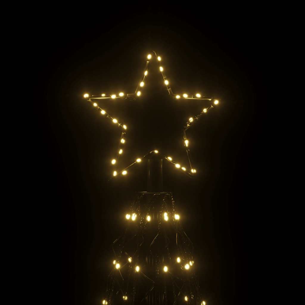 vidaXL LED-Weihnachtsbaum Kegelform Warmweiß 1400 LEDs 160x500 cm