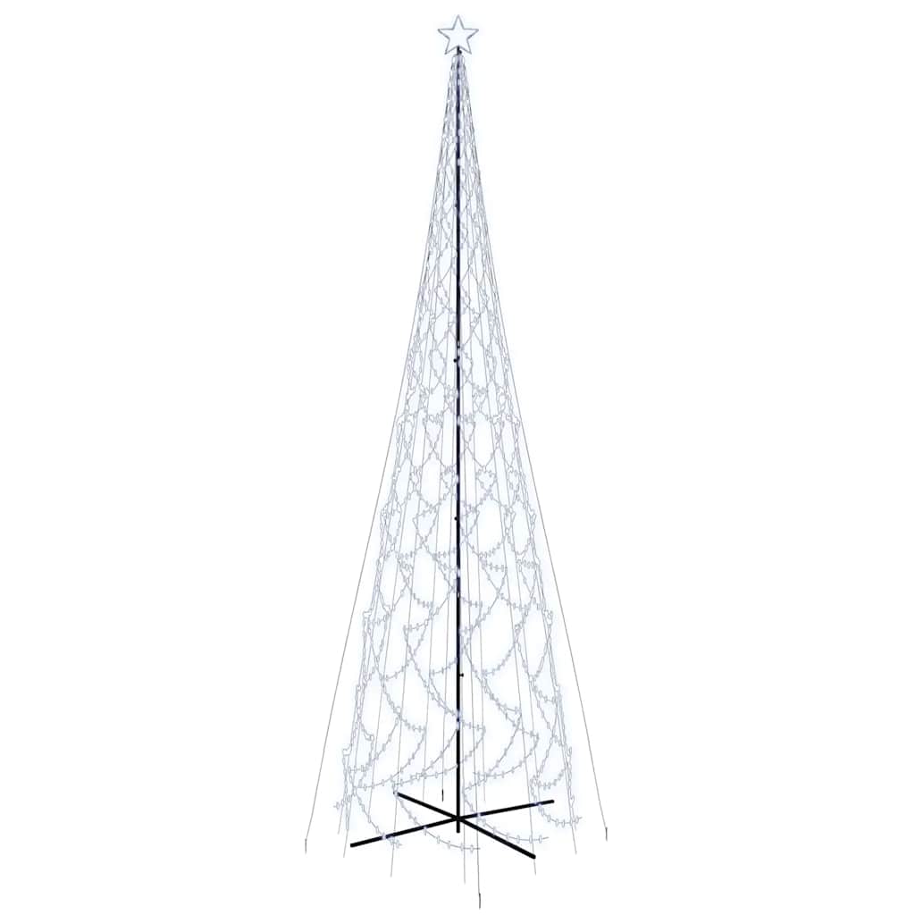 vidaXL LED-Weihnachtsbaum Kegelform Kaltweiß 3000 LEDs 230x800 cm