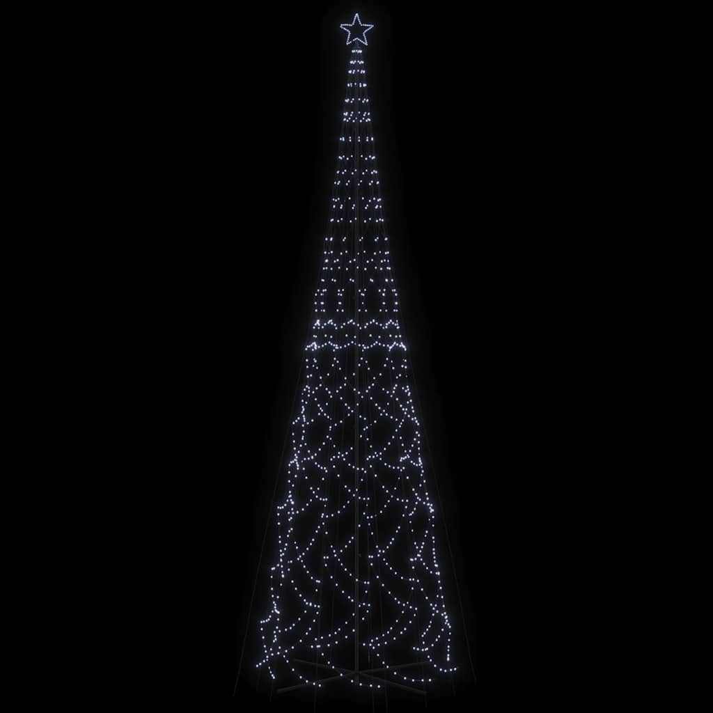 vidaXL LED-Weihnachtsbaum Kegelform Kaltweiß 3000 LEDs 230x800 cm