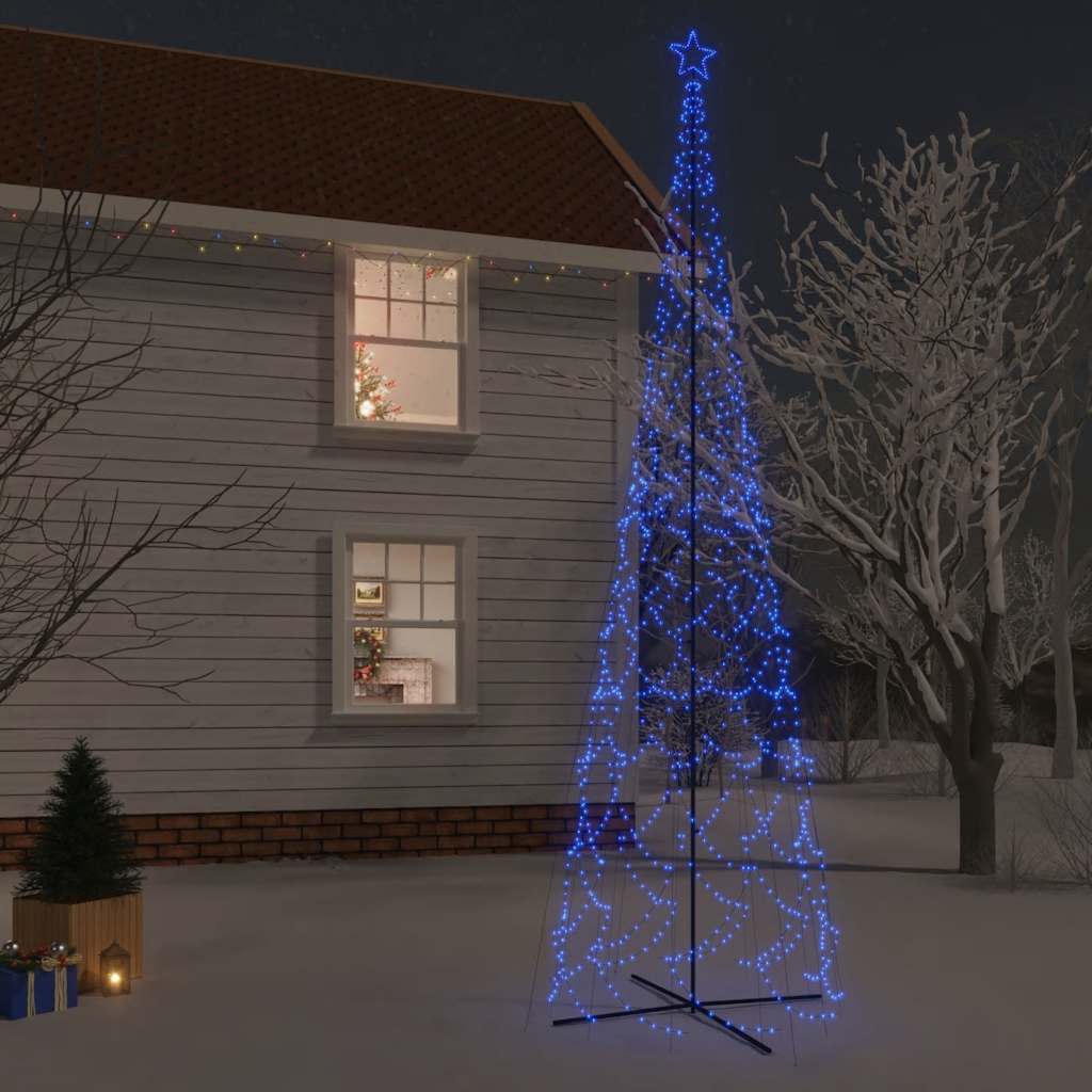 vidaXL LED-Weihnachtsbaum Kegelform Blau 3000 LEDs 230x800 cm