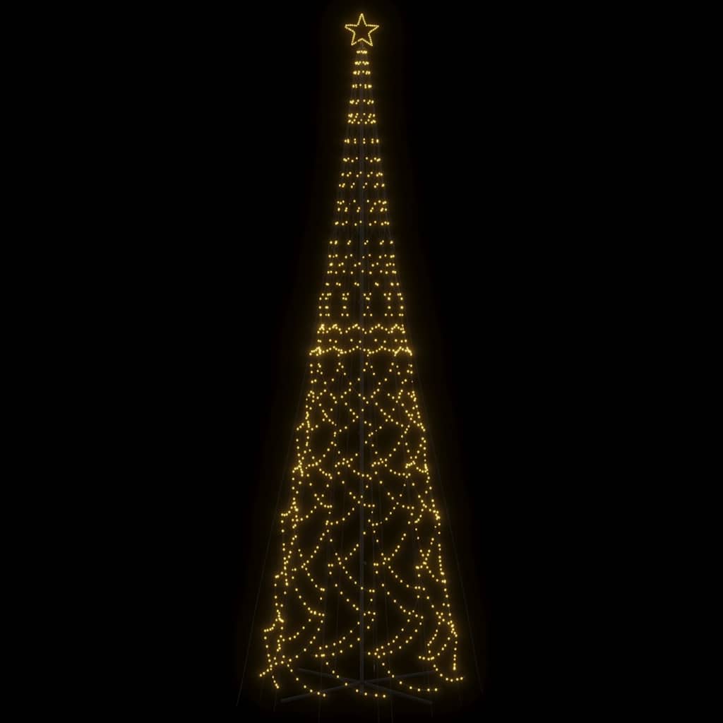 vidaXL LED-Weihnachtsbaum Kegelform Warmweiß 3000 LEDs 230x800 cm