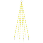 vidaXL LED-Weihnachtsbaum für Fahnenmast Warmweiß 108 LEDs 180 cm