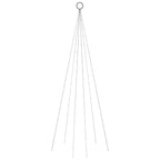 vidaXL LED-Weihnachtsbaum für Fahnenmast Warmweiß 108 LEDs 180 cm