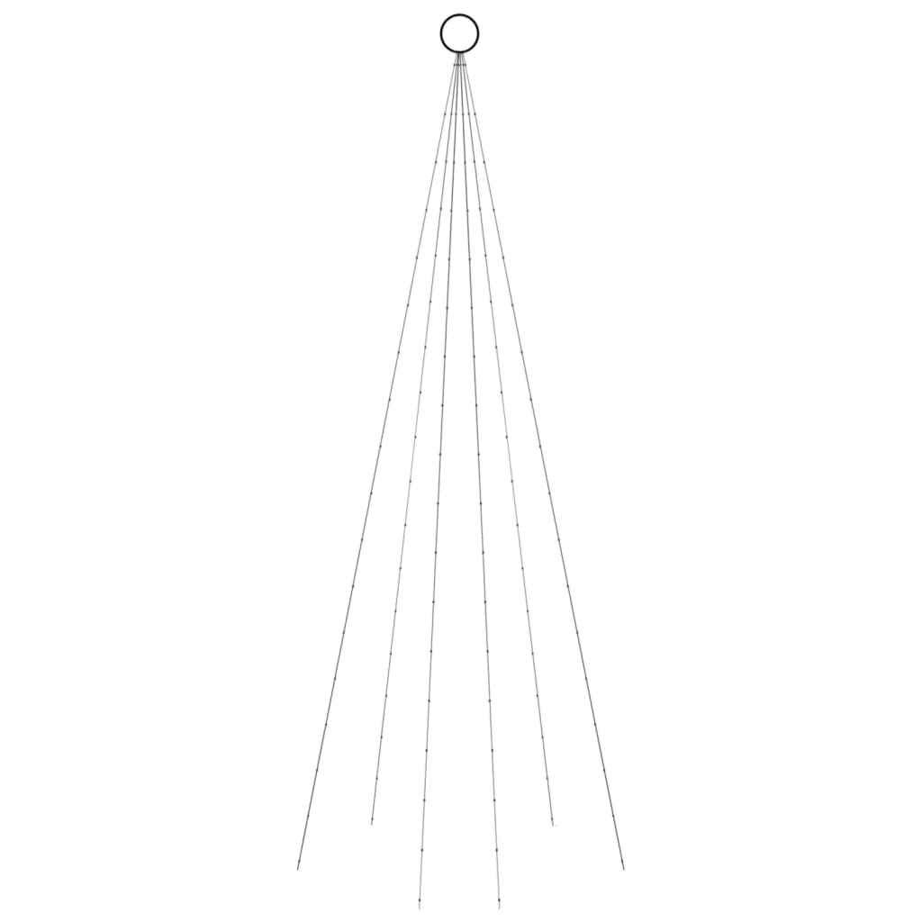 vidaXL LED-Weihnachtsbaum für Fahnenmast Warmweiß 108 LEDs 180 cm
