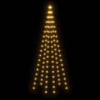 vidaXL LED-Weihnachtsbaum für Fahnenmast Warmweiß 108 LEDs 180 cm