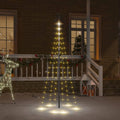 vidaXL LED-Weihnachtsbaum für Fahnenmast Warmweiß 108 LEDs 180 cm