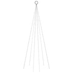 vidaXL LED-Weihnachtsbaum für Fahnenmast Kaltweiß 108 LEDs 180 cm