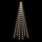vidaXL LED-Weihnachtsbaum für Fahnenmast Kaltweiß 108 LEDs 180 cm