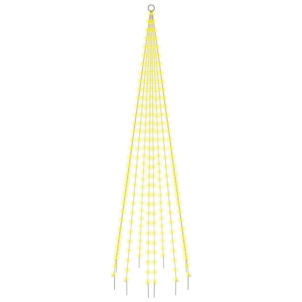 vidaXL LED-Weihnachtsbaum für Fahnenmast Warmweiß 310 LEDs 300 cm