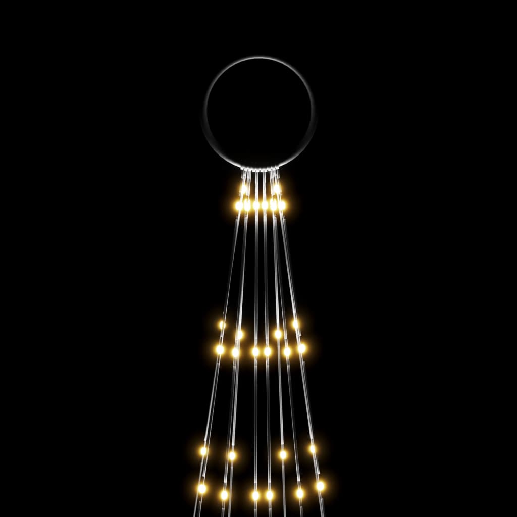 vidaXL LED-Weihnachtsbaum für Fahnenmast Warmweiß 310 LEDs 300 cm