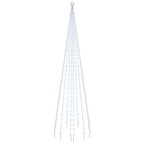 vidaXL LED-Weihnachtsbaum für Fahnenmast Kaltweiß 310 LEDs 300 cm