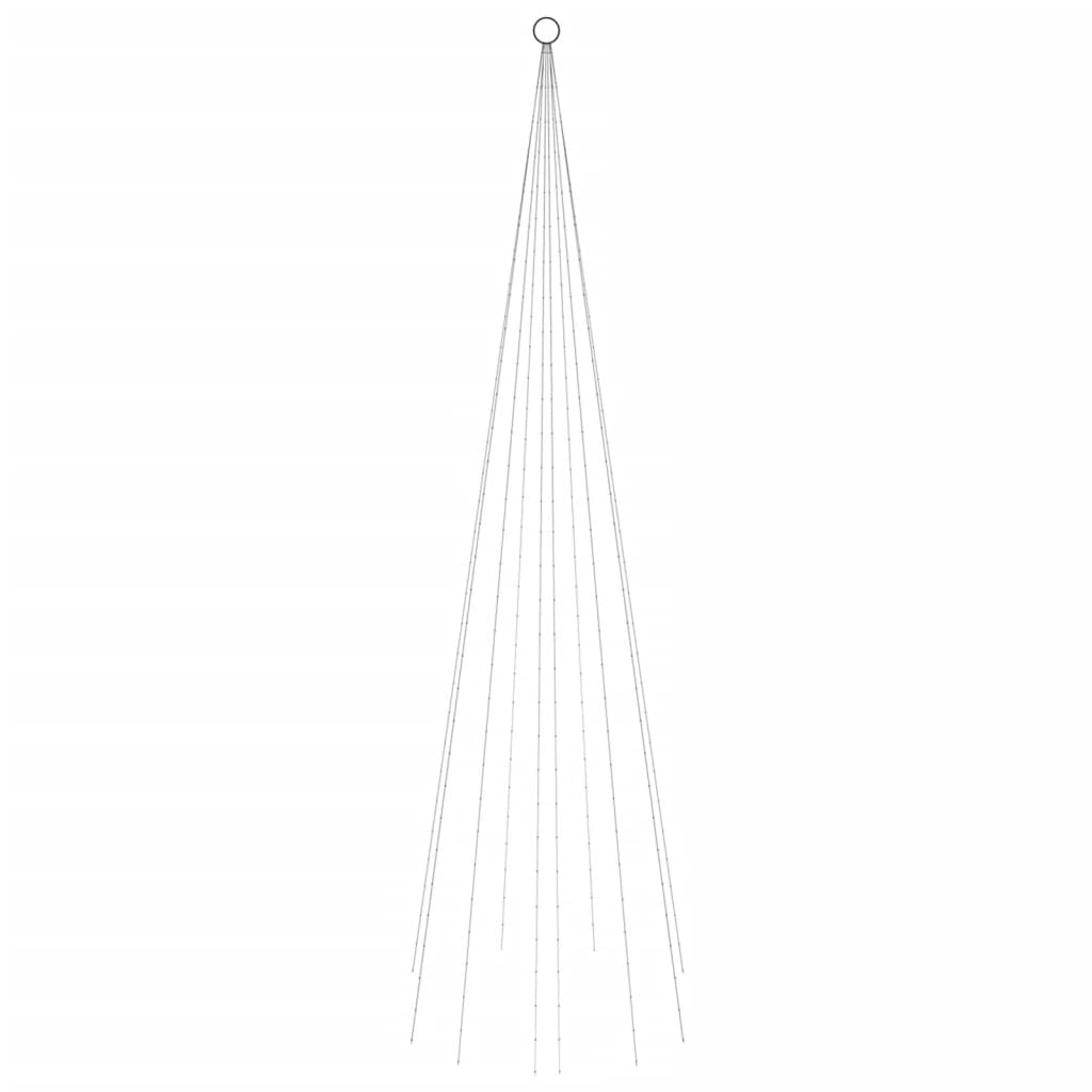 vidaXL LED-Weihnachtsbaum für Fahnenmast Kaltweiß 310 LEDs 300 cm