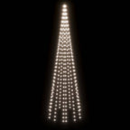vidaXL LED-Weihnachtsbaum für Fahnenmast Kaltweiß 310 LEDs 300 cm