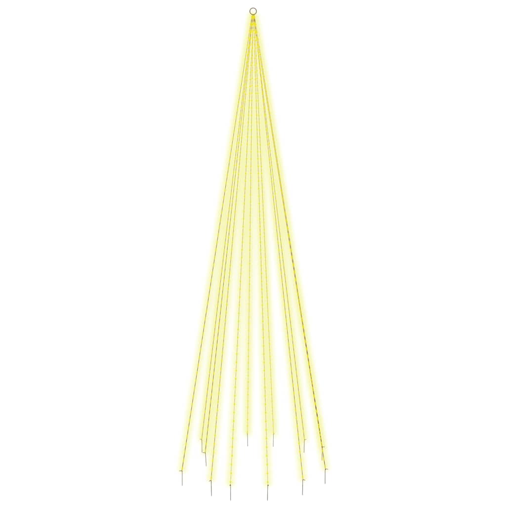 vidaXL LED-Weihnachtsbaum für Fahnenmast Warmweiß 732 LEDs 500 cm