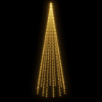 vidaXL LED-Weihnachtsbaum für Fahnenmast Warmweiß 732 LEDs 500 cm