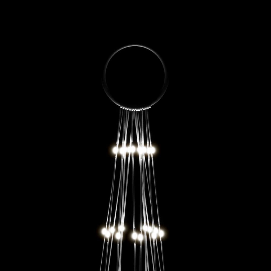 vidaXL LED-Weihnachtsbaum für Fahnenmast Kaltweiß 1134 LEDs 800 cm
