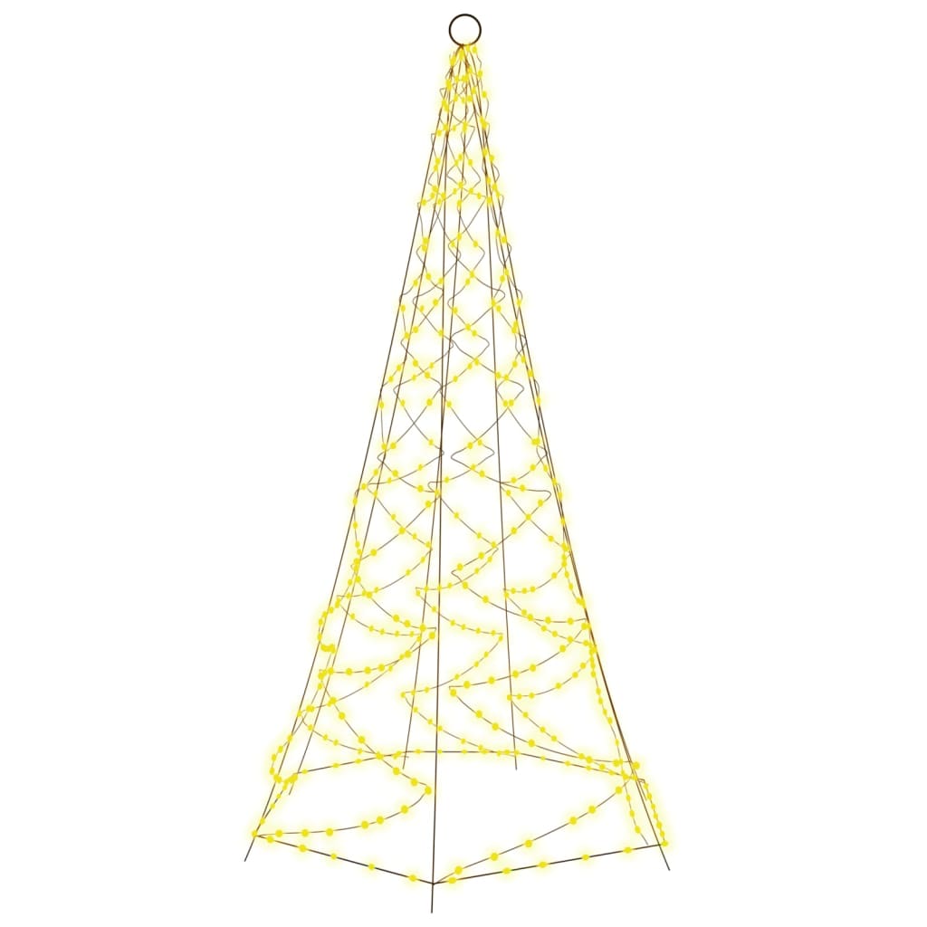 vidaXL LED-Weihnachtsbaum Warmweiß 200 LEDs 180 cm