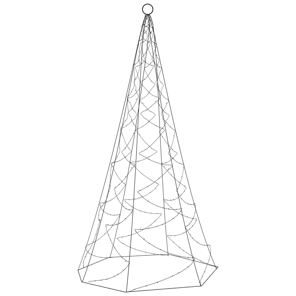 vidaXL LED-Weihnachtsbaum Warmweiß 200 LEDs 180 cm