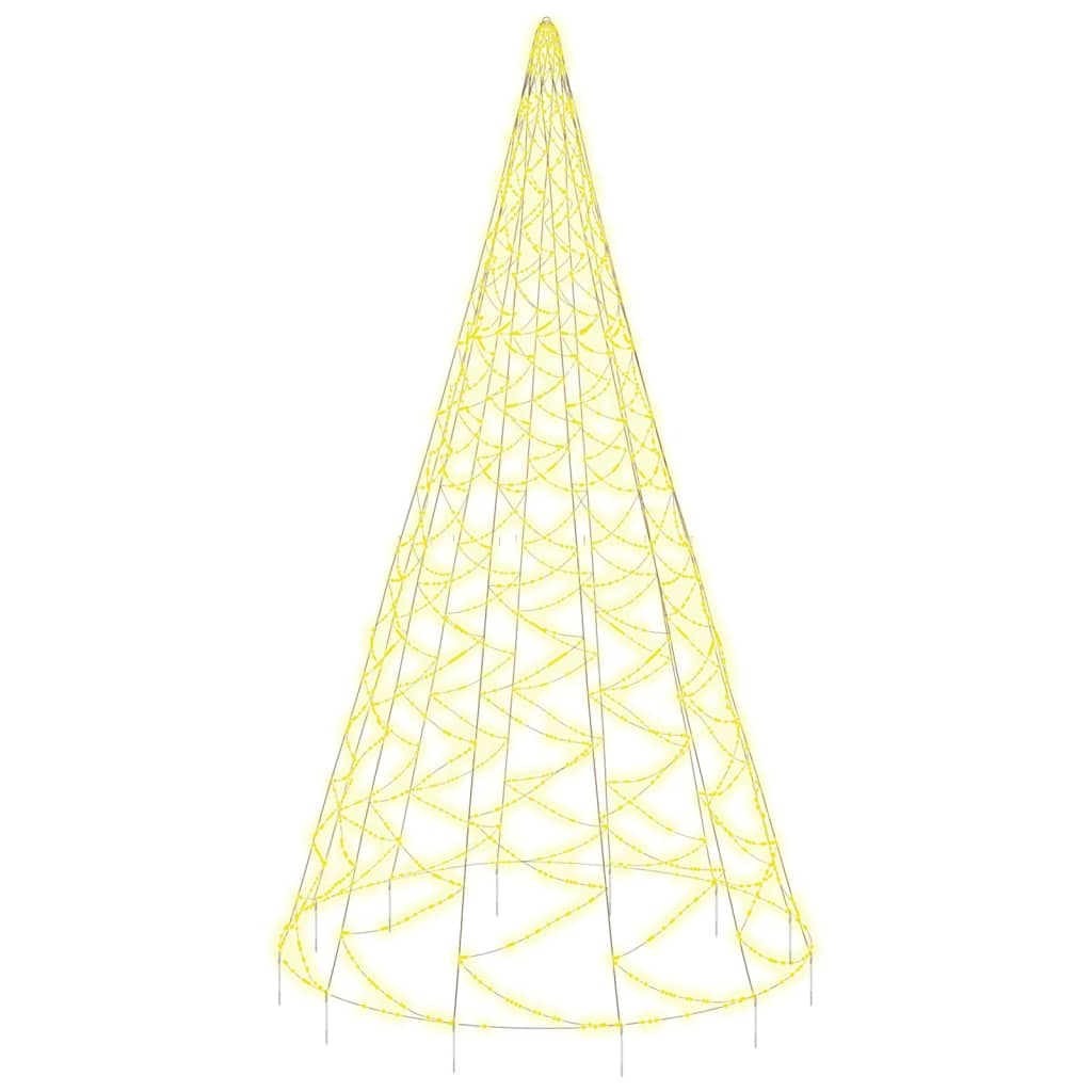 vidaXL LED-Weihnachtsbaum für Fahnenmast Warmweiß 3000 LEDs 800 cm