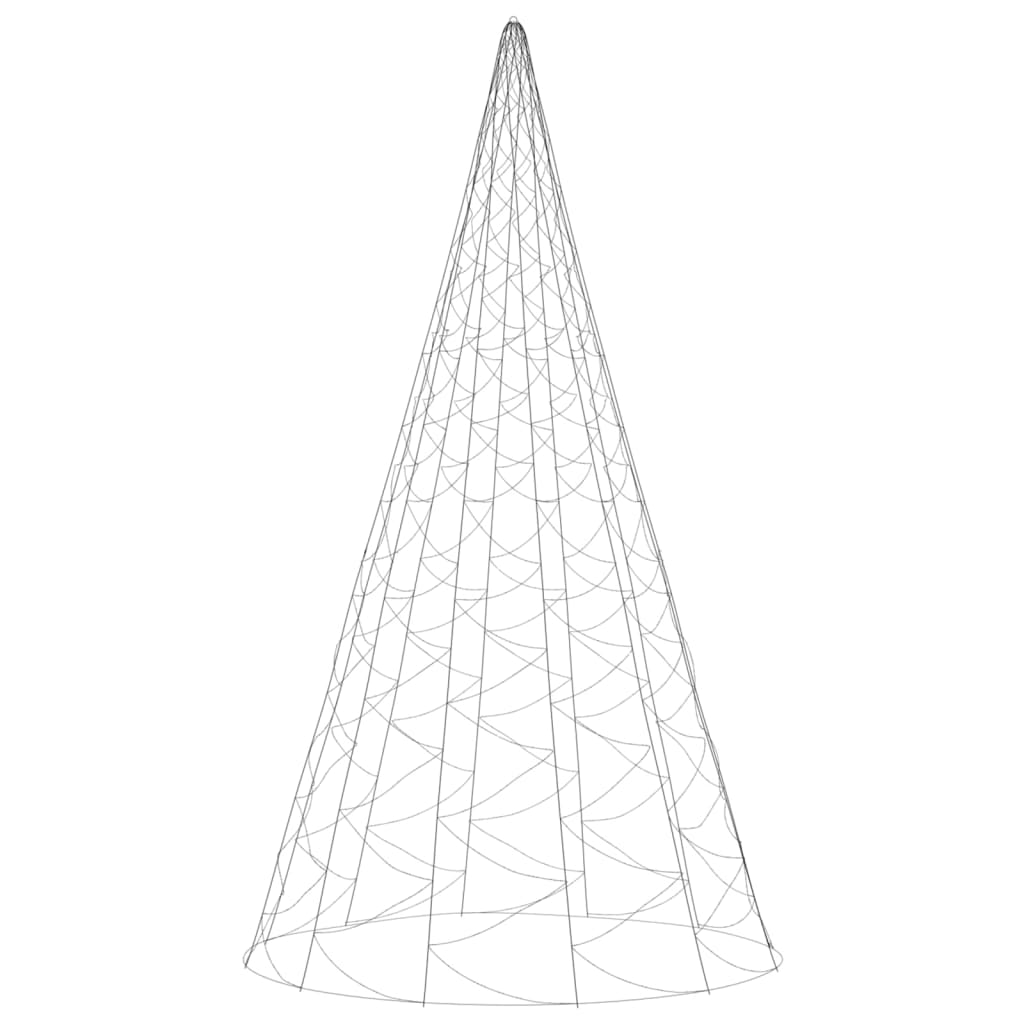 vidaXL LED-Weihnachtsbaum für Fahnenmast Warmweiß 3000 LEDs 800 cm