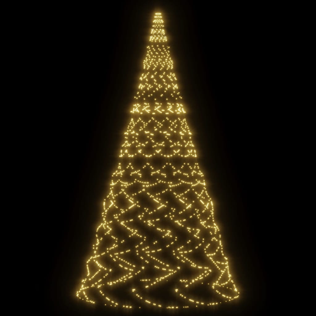 vidaXL LED-Weihnachtsbaum für Fahnenmast Warmweiß 3000 LEDs 800 cm