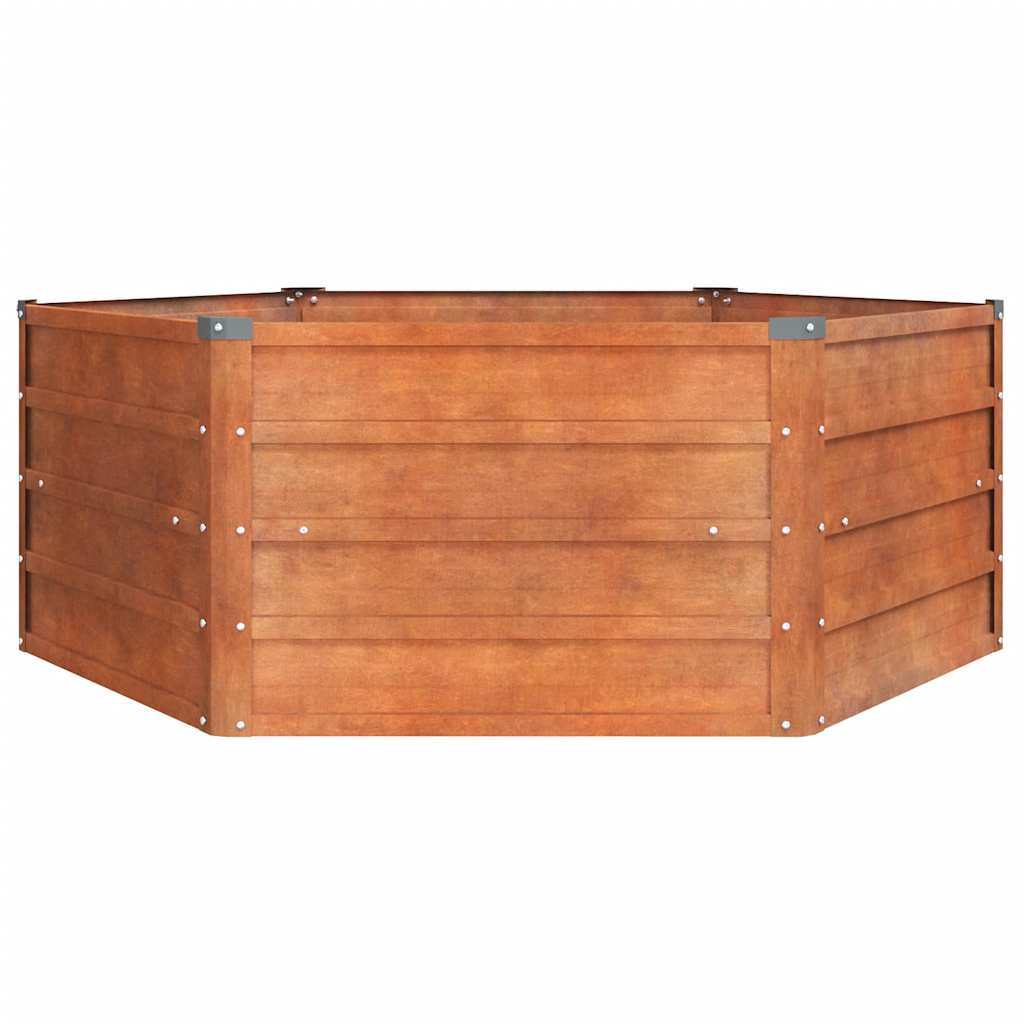 vidaXL Hochbeet Rostig 129x129x45 cm Cortenstahl