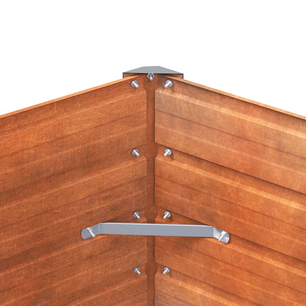 vidaXL Hochbeet Rostig 129x129x45 cm Cortenstahl