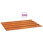 vidaXL Dachplatten 36 Stk. Rostig 60x44 cm Cortenstahl