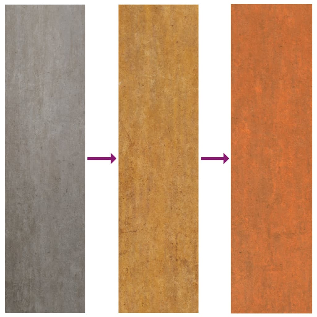 vidaXL Dachplatten 36 Stk. Rostig 60x44 cm Cortenstahl