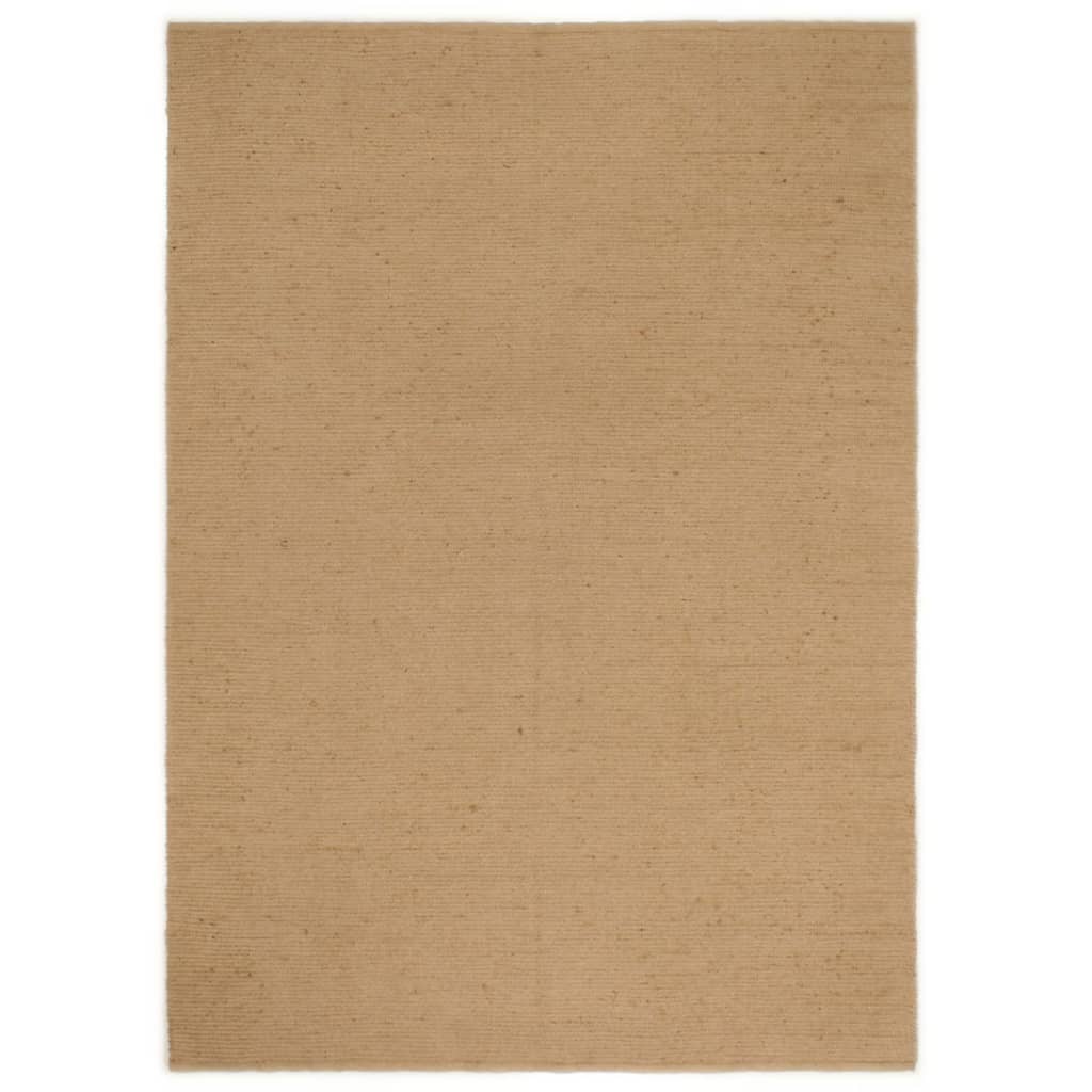 vidaXL Schlingenteppich Handgefertigt 80x160 cm Jute und Baumwolle